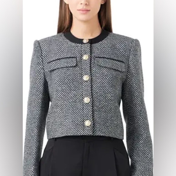 Endless Rose Herringbone Boxy Blazer - Picture 1 of 3